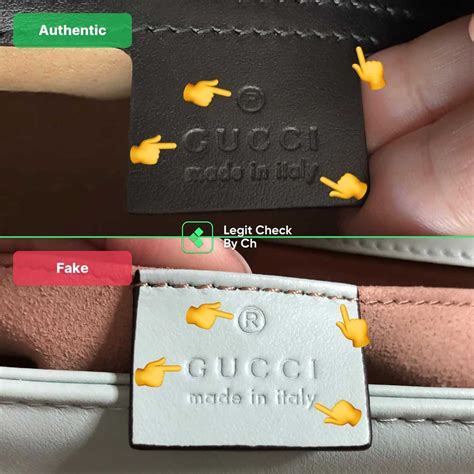 gucci marmont original vs fake|how to check gucci marmont bag.